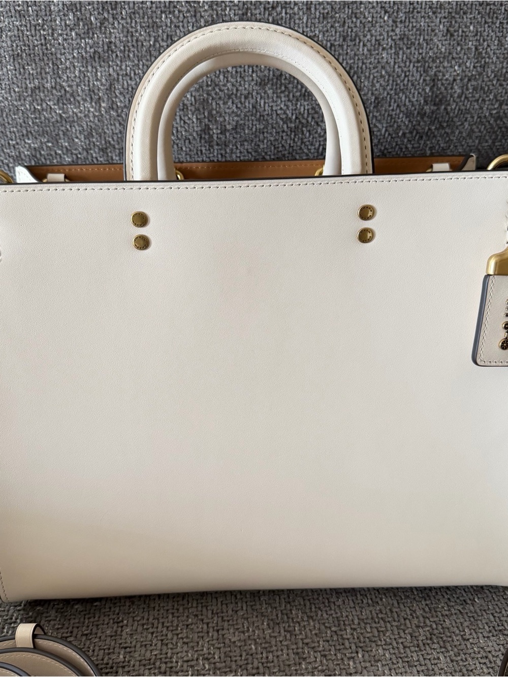 NWOT COACH ROGUE BAG CROSSBODY SATCHEL TOTE IN CHALK GLOVETANNED LEATHER - Picture 2 of 16